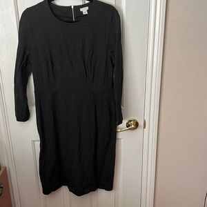 J Crew charcoal gray stretchy dress